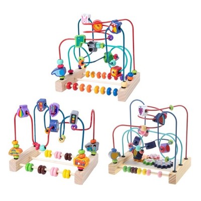 Beads Wire Maze Roller Coasters Educational Toy Early Learning for Todder Kids