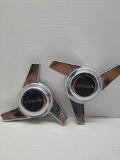 Cragar Vintage Spinner Mag Wheel Center Caps Pair