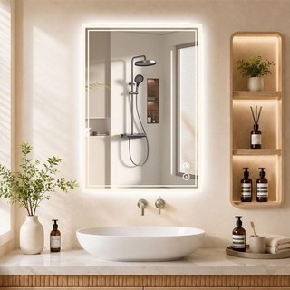 Bathroom Mirror with Led Lights 70 50cm Wall Vanity Mirror