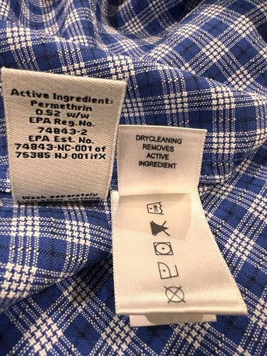 Exofficio Kid Buzz Off Insect Shield Shirt Outdoor Plaid Blue Check Size S 7/8 - Picture 13 of 13