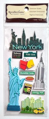 New York Stickers Scrapbooking Journal Card Making Craft Recollections