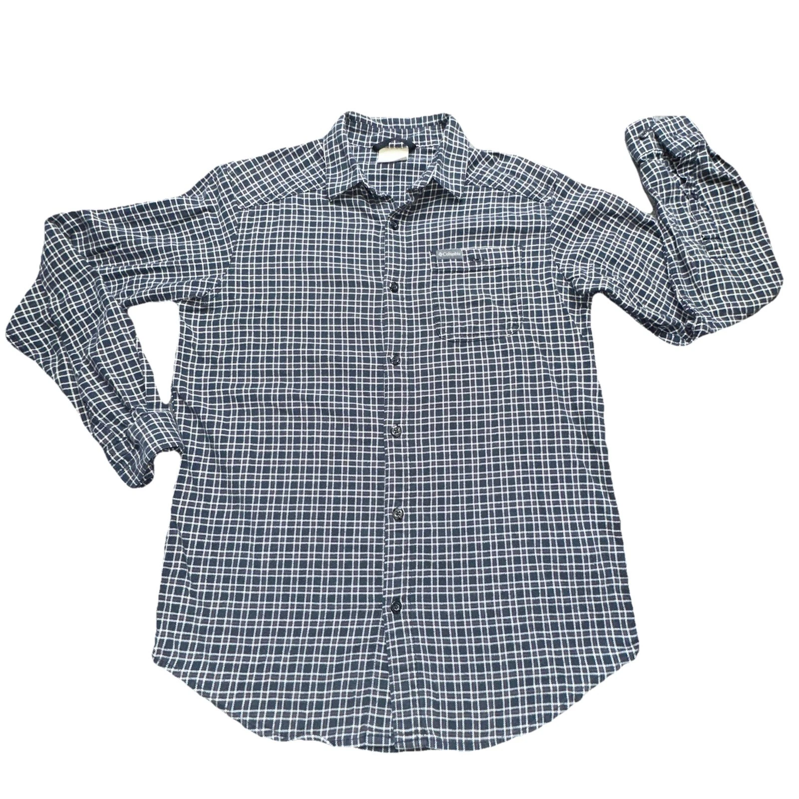 Columbia Silver Ridge Shirt Mens Small Plaid Hiking Outdoor Button