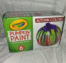 Crayola Pumpkin Paints Multi-Use Acrylic Paints Autumn Colors 6-2 oz Bottles NEW