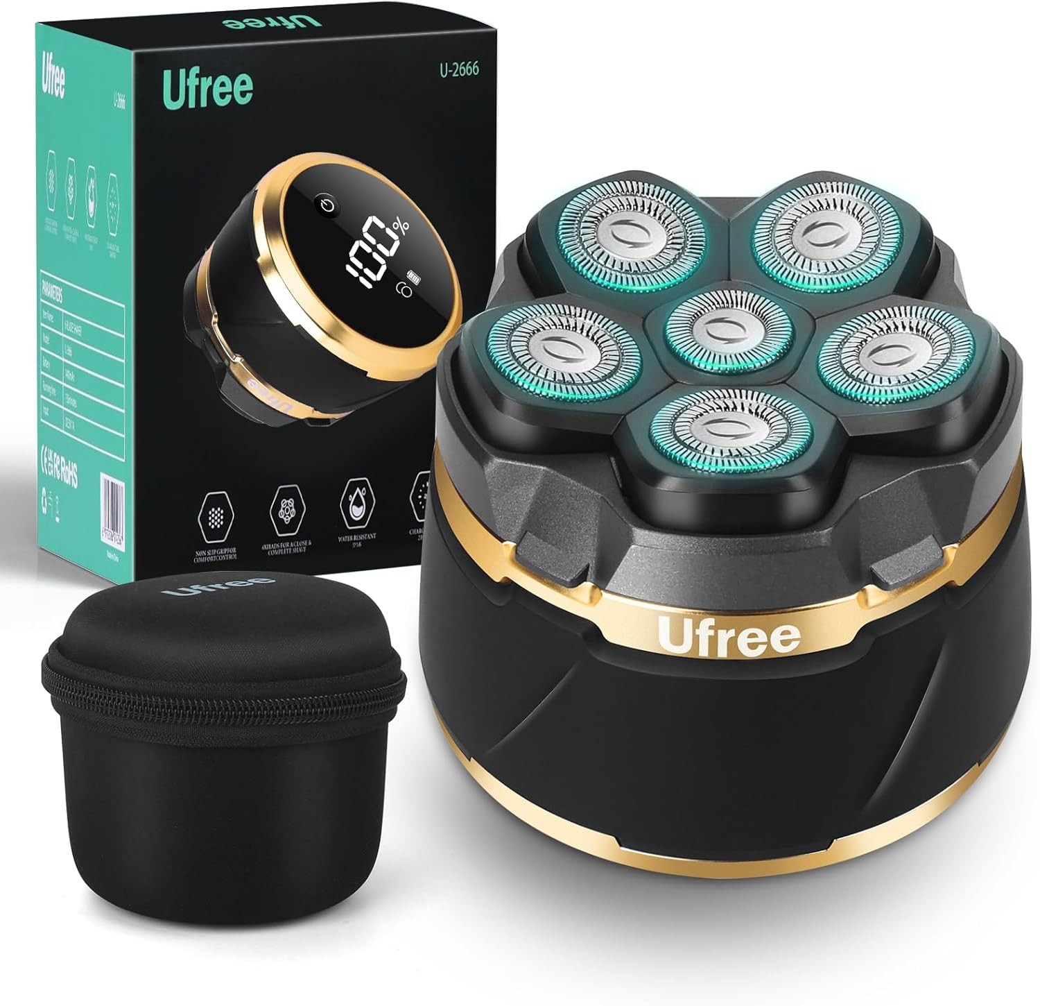 Ufree Rechargeable Electric Head Shaver for Bald Men