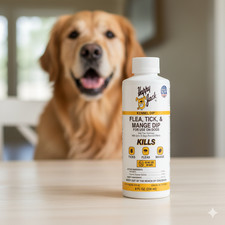 Happy Jack Kennel Dip II 8oz. Dogs Fleas Ticks Lice Mange 30-Day Control