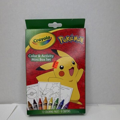 Crayola Pokemon Color & Activity Mini Box Set, 12 Coloring Pages, 8 Crayons