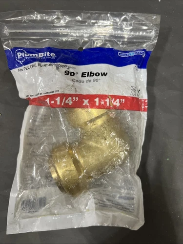 Jones Stephens C77428LF 1-1/4" PlumBite Push On 90 Elbow, Bag of 1 - Picture 2 of 2