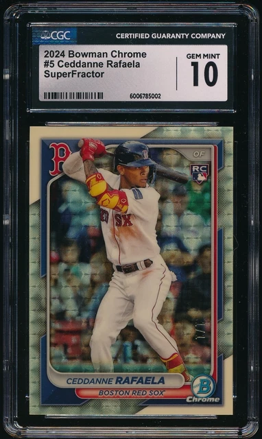 2024 Bowman Chrome Superfractor Ceddanne Rafaela Rookie RC True 1/1 CGC 10 GEM