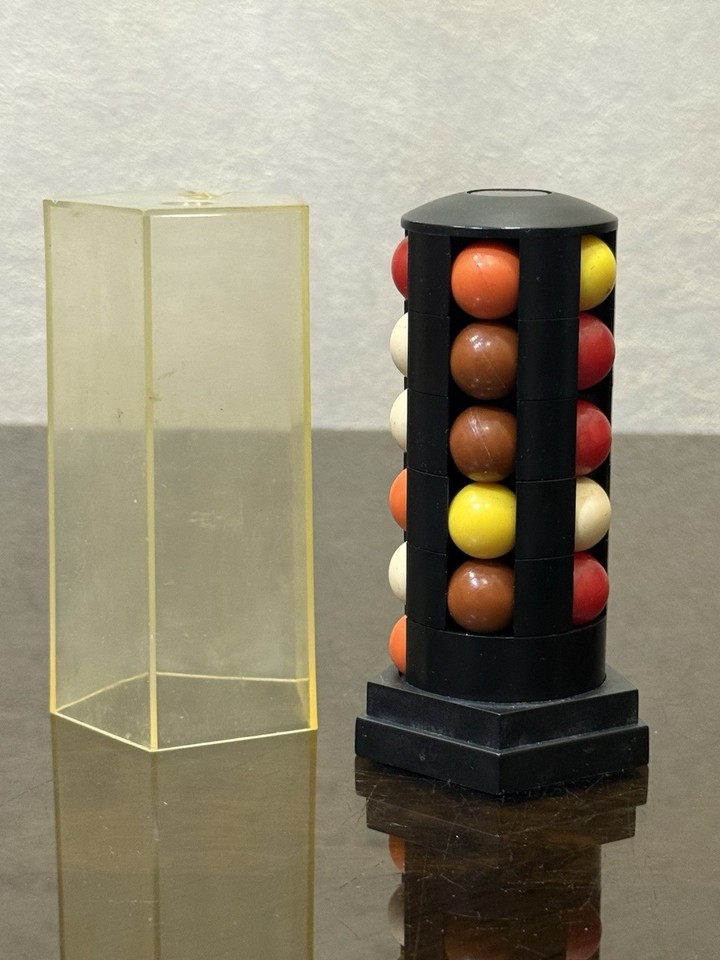 Vintage USSR Logic Puzzle "Tower of Babylon" - Round Cylinder in Hexagonal Case