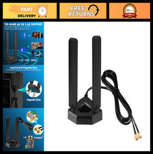 Tri-Band WiFi 6E Antenna 6GHz 5GHz 2.4GHz Magnetic Base with 6.5ft Cable for P