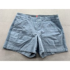 Spanx Stretch Twill 4" Shorts Slate Blue Gray Pull On Shaping Womens XL
