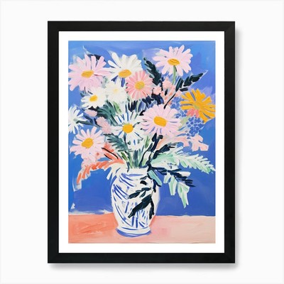 Blumengemälde Fauvist Stil Ciner gerahmt Wandbild Poster Leinwanddruck Bild