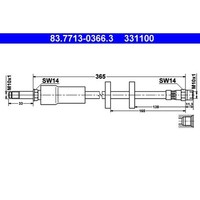 ATE 83.7713-0366.3 Bremsschlauch
