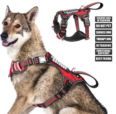 WINSEE LPN N G553RYYGM  Reflective Service Dog Vest Red Small NEW