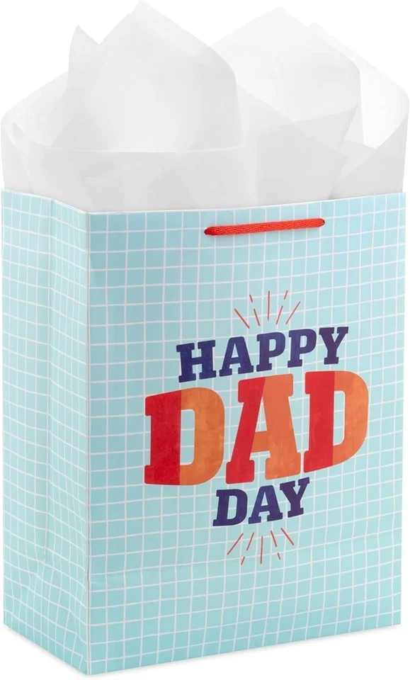 Bolsas De Regalo Para El Dia Del Padre Con Papel De Seda, Papel Grande De 13''. - Imagem 4 de 4