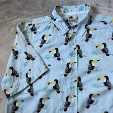 ORIGINAL PENGUIN light blue Hawaiian Slim Fit short sleeve size M age 14 - 16 y