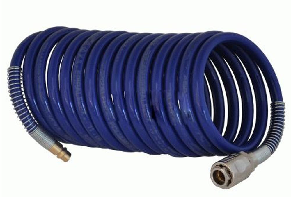 Accessorio Compressore: Tubo Aria Spirale 5m Nylon Blu 8x10