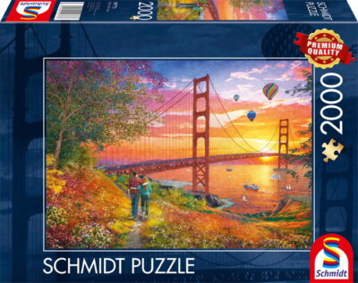 2000 Teile Schmidt Spiele Puzzle Spaziergang zur Golden Gate Bridge 59773