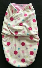 Vitamins Baby Swaddle Blanket Soft Ultra Plush One Size Sleep Sack Red Pink Dots