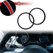 Carbon Fiber Dash Speedometer Surrounding Rings Cover For 2015-2020 Ford Mustang