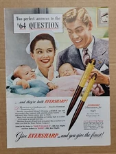 VINTAGE 1946 Print Ad Advertisement Eversharp Ink Pen $64 Question WW2