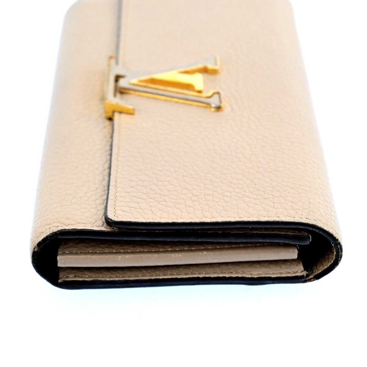 LOUIS VUITTON M61249 Capucines Beige Taurillon Leather Long Wallet  