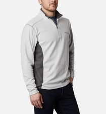 Columbia Men’s Light Grey Klamath Range™ II Half Zip UPF 50 Fleece Pullover L