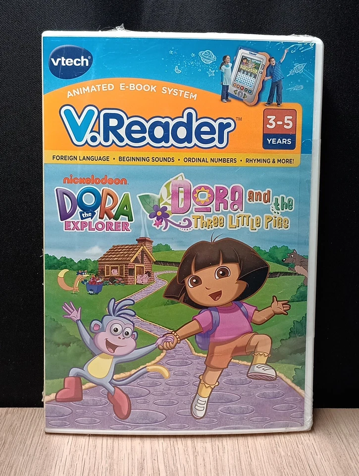 VTech V.Reader Animated E-Book System Dora The Explorer & The Three Little Pigs - Image 2 of 4