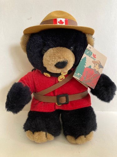 Wild Wonders RCMP Country Sitting Bear Plush Royal Canadian Mounted Police 8” - Picture 1 of 8
