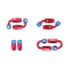 2PCS 6AN 8AN 10AN Swivel Hose End Fitting 0/45/90/180° for Braided CPE Fuel Line