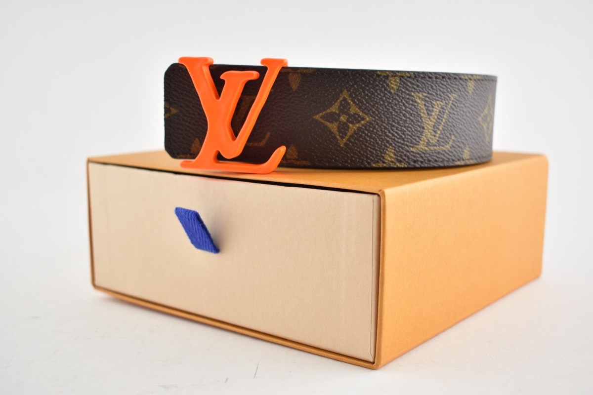 NWT Louis Vuitton Virgil Abloh SS19 40mm Orange Monogram LV Logo 