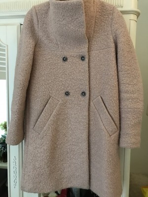 blush boucle coat