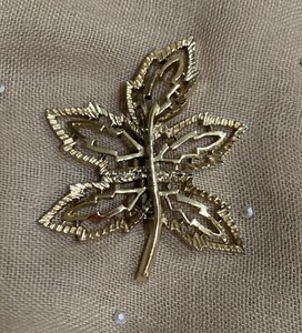 Vintage, Gold-tone, GERRYS Maple leaf Brooch. Approximately 2”x1.5”.
