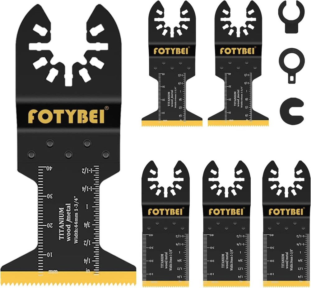 Professional 5-Piece Titanium Oscillating Multi-Tool Blade Kit