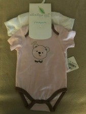 Baby Girls Short Sleeve Baby Bears Body Suit Size 6 Month 2 Piece Lot New Tag