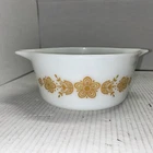 Vintage  Pyrex 441- 1 1/2 Pt EARLY Butterfly Gold Nesting Mixing Bowl