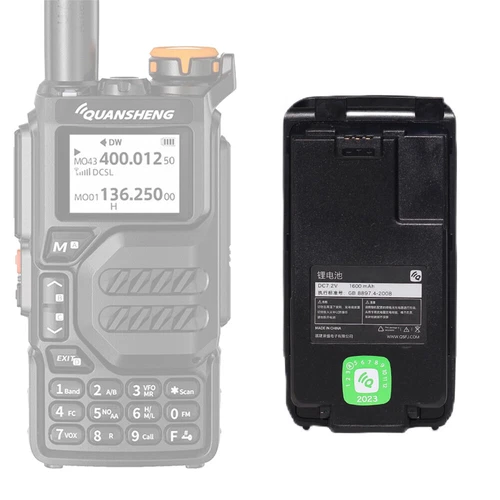 1pcs Replacement Li-ion Battery 1600mAh For Quansheng UV-K5 UV K5 Two Way Radio - Zdjęcie 3 z 8