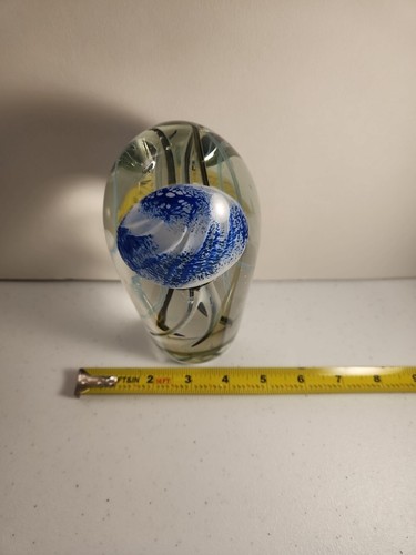 HOT BLOWN GLASS  JELLYFISH Art Glass Paperweight Sculpture (3) 1999 MAUI - Bild 2 von 10