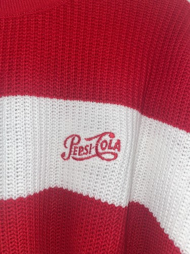 Suéter Pepsi Cola Años 80 Nuevo de Lote Antiguo Talla L Rayas Nueva Onda - Imagen 3 de 5