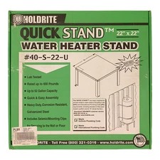 40s22u Steel Water Heater Quickstand Supports Upto 52 gallons 22in x 22in x 16in