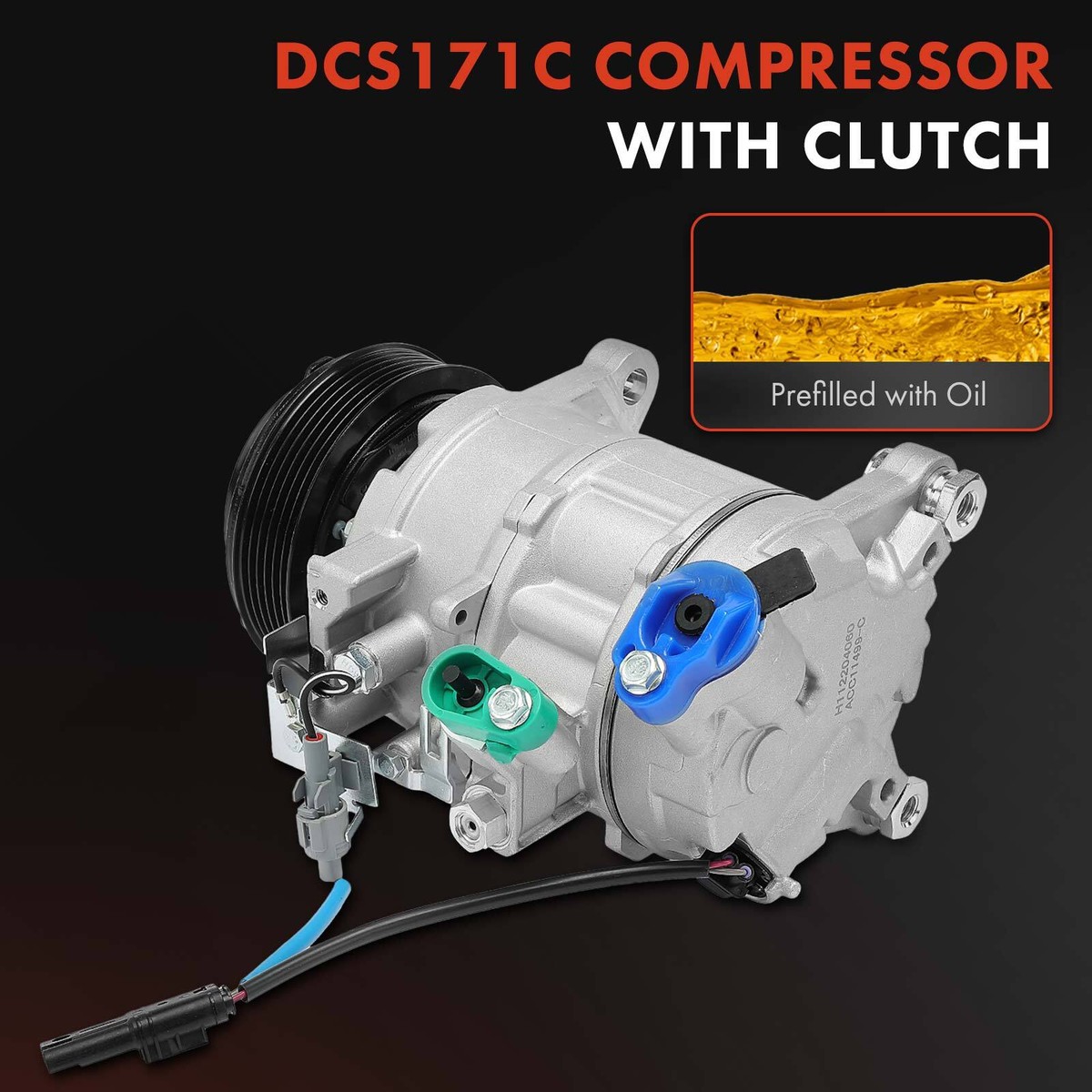 A/C Compressor with 6 Grooves for BMW X1 2012-2015 X4 2015 Z4