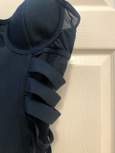 Superdown Womans Domino Mini Dress in Blue SZ S - Picture 7 of 12