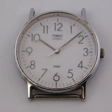 Vintage Timex LA CELL Silver Tone Case Quartz Analog Men's Watch New Battery
