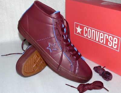 Converse 155519C ONE STAR PRO MID Echt Leder Schuhe Sneaker 46 46,5 Bordeaux