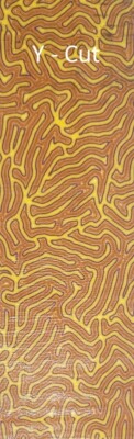 CRAZY FIBER Funky Banana (2) .125 CRAZYFIBER KNIFE HANDLE SCALES 1.6X5.6 (Y-Cut)
