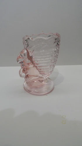 Vintage 1950 Fenton Glass Pink Bunny Rabbit Egg Cup Holder VERY NICE EASTER