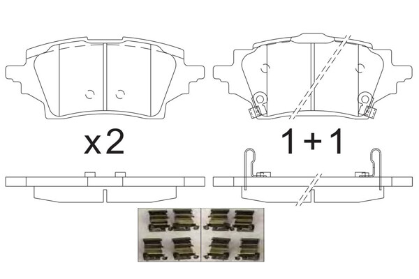 KBP-9160 KAVO PARTS Brake Pad Set, disc brake for MAZDA,TOYOTA