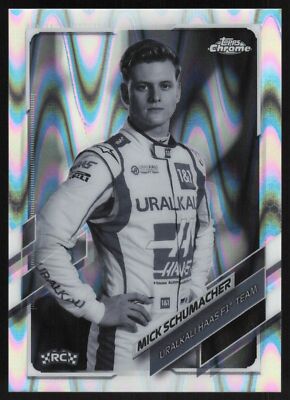 Mick Schumacher 2021 Topps Chrome Formula 1 # 17 RC B&W RayWave