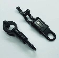 (2) TWO Black Panic Snaps for 550 Paracord Get Back Whip USA SHIP TJParacord