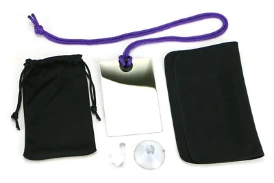 DELTA DYNAMIC PRODUCTS STAINLESS STEEL TRAVEL MIRROR Pocket Compact Makeup Shaving Camping Bag UK-Made